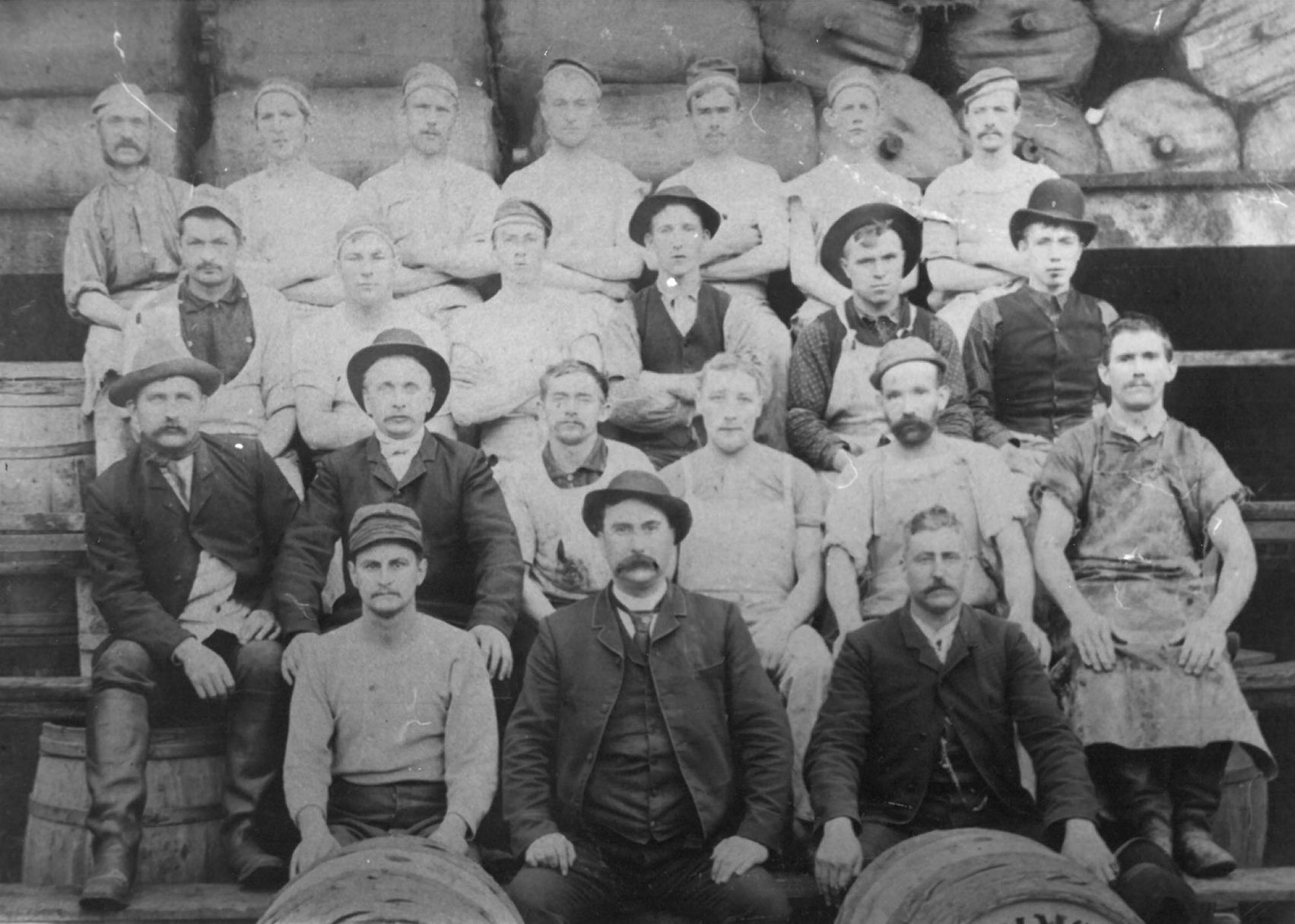 Workmen at Hammond Packing House